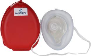 FAIRBIZPS Pocket CPR Resuscitator Mask With Hard Case For Adults Pocket CPR Medical Rescue Resuscitator Mask with hard case cover (Adult) Reusable