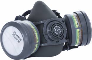Venus Venus V-800 Respirator Gas Mask With V-7800 multigas filters ISI Approved Half Face Mask and Filter with Threaded Filter Catridge