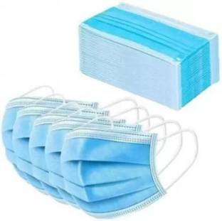 BUWCH V+ 5 Layer Reusable Mask Respirator with Valve Respirator DISPOSAL MASK USE AND THROW FOR GOOD HEALTH 75GSM Melt Blown Disposable mask with nose wire, BFE>95%, PFE>95%, SITRA, ISO & CE Certified(Free Size, Pack of 100)