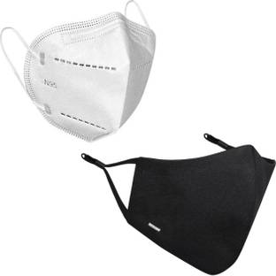 MASQ Dash Black Cloth Mask With Melt Blown Fabric Layer