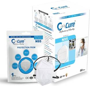 C-Cure N95 Disposable Face Mask with Adjustable Head Loop 5 Layer Protection CDN95FMWHL-15 Reusable, Washable