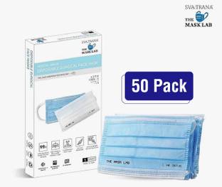The Mask Lab 3 Ply Polluation Pharmaticul Surgical Face Mask Premium - ASTM F2100 Surgical Mask With Melt Blown Fabric Layer
