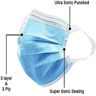7SHIELD Kids Size CE and ISO Certified mask with Extra soft Fabric ear loop and Inbuilt Plastic coated Nose pin unisex mask soft fabric Ear loop Kids size Mask Water Resistant Surgical Mask
