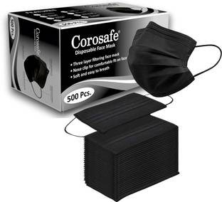 Corosafe Mask With Nose Clip 3 Layer Face Mask Surgical Mask With Melt Blown Fabric Layer