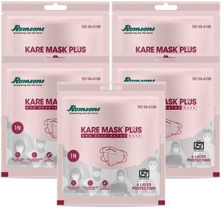 Romsons Kare Mask Plus, N95 Respirators Kare Mask Plus, N95 Respirators, 1 Pc/Pack (Pack of 5)
