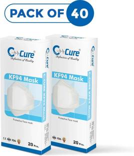 C-Cure KF94 Mask for Adult, 4 Layer Filtration, Comfortable Ear loops, Breathable CCKF94FM-40B Reusable