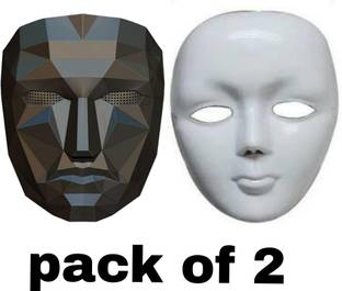 yubirth White Clever java with black squad game master mask pack of 2 Decorative Mask