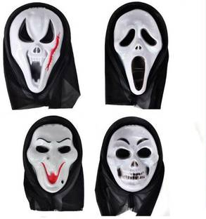 VK MART Horror Halloween Snake Long Funny Scary Ghost Mask Pack Of 4 Party Mask