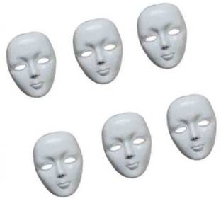 KAIKO Party Mask simple Java white combo for Kids & Adults for gifts Party Mask