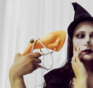 Dhinchak Halloween Witch Nose Costume Accessory Girl Lady Dressing Up Nose Party Mask