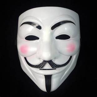 aaru singh white joker vendetta pack of 2 mask pack Decorative Mask