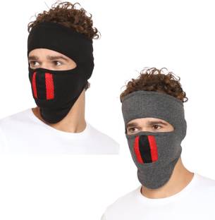 Gajraj Black, Grey Bike Face Mask for Men & Women