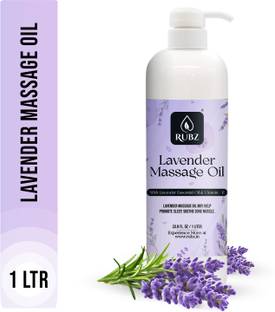 Rubz Lavender Body Massage Oil | Relaxing, Soothing & Destressing Body Massage Oil