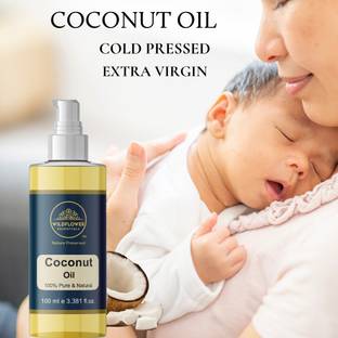 Wildflower essentials Extra Virgin Coconut Oil For Baby Massage, Hair & Skin 100% Pure & Natural
