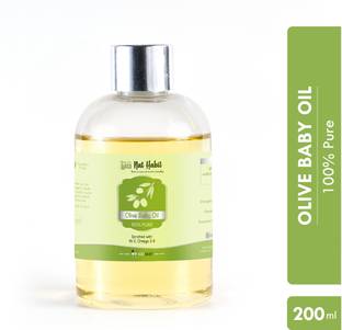 Nat Habit 100% Organic Baby Olive Oil|Hair,Body Massage|With Vit E & Omega 3|Chemical Free