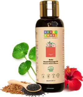 HERBY ANGEL Baby Head Massage Oil | Nourishes Scalp,Hair w/Amla & Methi | Soothes Cradle Cap