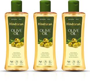 Hindratan Olive Oil - Vitamin E Rich for Hair, Skin & Body Massage Nourishment