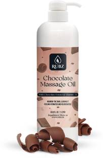 Rubz Chocolate Body Massage Oil | Relaxing, Soothing & Destressing Body Massage