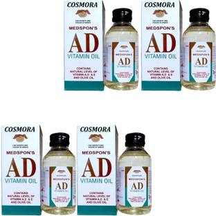 COSMORA MEDSPONS AD VITAMIN BABY OIL FOR SHINEE & SOFT ,SMOOTH SKIN PACK OF - 80ml x 4
