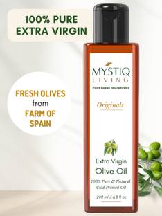 Mystiq Living Extra Virgin Olive Oil (100% Pure & Cold Pressed For Skin, Body & Hair