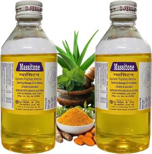 Massitone Massage Oil for Men, Women & Children (Pack of 2)