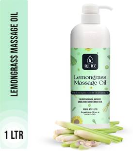 Rubz Lemongrass Body Massage Oil |Relaxing, Soothing & Destressing Body Massage Oil