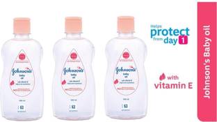 JOHNSON'S Baby massage oil 100 ml × 3 | For soft and Moisturized skin