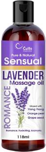 cutto Sensual Lavender Massage Oil | Romance, Hygrating, Aromatic Massage Oil
