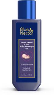 Blue Nectar Ayurvedic Baby Massage Oil with Olive Oil, Almond Oil & Organic Ghee for Babies