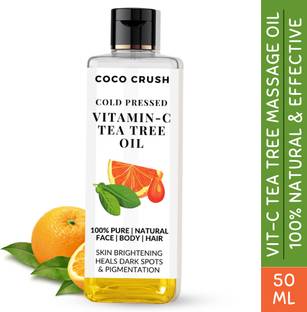COCO CRUSH Vitamin C & Tea Tree Oil | Cold Pressed, 100% Pure Natural | Face, Body Massage