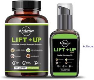 Actiwow Lift Up Massage Oil & Capsule with Kaunch & Ashwagandha for Endurance
