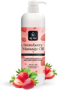 Rubz Strawberry Massage Oil | Moisturizing & Nourishing Body Massage Oil
