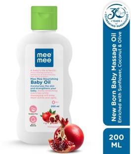 MeeMee 3in1 New Born Baby Massage Oil - Sunflower, Coconut & Olive - Soft/Non-Sticky