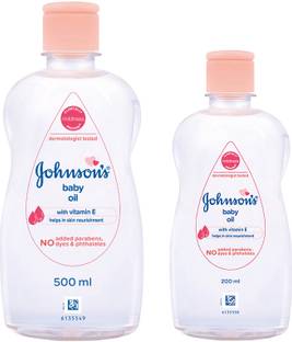 JOHNSON'S BABY Oil (500ml+200ml) Home & Travel Combo Pack