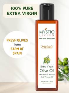 Mystiq Living Extra Virgin Olive Oil (Cold Pressed) For Skin, Hair and Body Massage