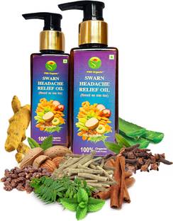 PSS ORGANIC With device of S Swarn Headache Relife Oil | Relaxing & Rejuvenating Cooling Effect Pack Of 2