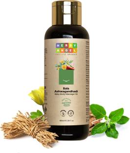 HERBY ANGEL Bala Ashwagandhadi Body Massage Oil for Newborns | Strengthens Bones & Muscles