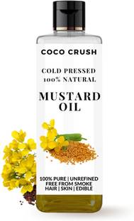 कोको क्रश Cold Pressed Mustard Oil | 100% Pure & Natural | Hair, Body, Baby Massage