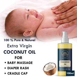 Wildflower essentials 100% Pure Coconut Baby Massage Oil For Faster Growth, Strong Bones & Muscles