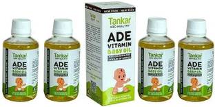 Tankar Gro Healthy AD Vitamin Baby Oil, 100ML, Pack Of 4