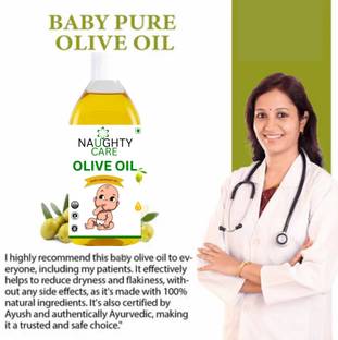 NaughtyCare Organic Olive Massage Oil For Skin, Hair & Multipurpose Benefits Jaitun Tel