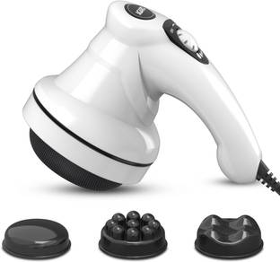 AGARO Atom Electric Handheld Full Body Massager with 3 Massage Heads, Mesh Cover, Mesh Cover, Variable Speed Settings for Pain Relief and Relaxation, Massager