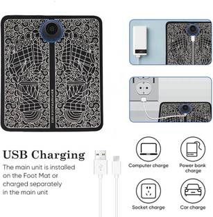 oneexport Foot Massage Mat with 9 Massage Strengths, Power Legs for Remove Cellulite Lumps on Leg (chargeable) Massager