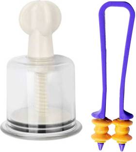 netclub Accupressure Products Treats Solar Plexus Nabhi Pump/Navel pump Acupressure massager with finger massager navel/nabhi Displacement pump (Rotery cup) Massager