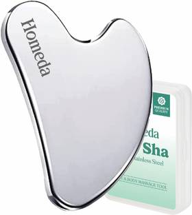 Homeda Gua Sha Face Massager, Guasha Steel for Face Massage Tool, Gua Sha Stone, Gu Sha Skin Stainless Steel - Body Skin Massage machine tools, Acupunture Facial Massager