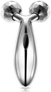 TREZILA 3D Y Shape Facial Massage Roller Face Slimming Massager (Silver) 3 D Massager Massager