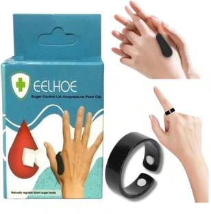 WYNX 2pc Sugar Control Set – Acupressure Ring & Clip for Blood Sugar Balance, BP Support & Stress Relief मसाज़र