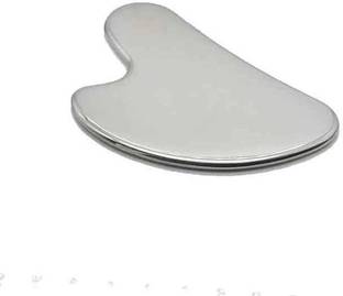 WYNX Pack of 1 Polished Metal Gua Sha Beauty Massage Tool for Face & Body Reduces Puffiness & Improves Circulation Massager