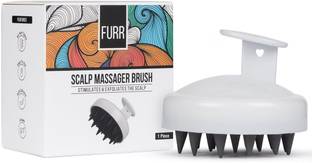 FURR By Pee Safe Scalp Hair Head Soft Silicone Scrubber Brush For Shampoo To Reduce Dandruff Massager