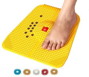 AcuHealth AT2 Acupressure Reflexology Magnetic Pyramidal Power Mat With Sujok Rings Set of 5 Massager